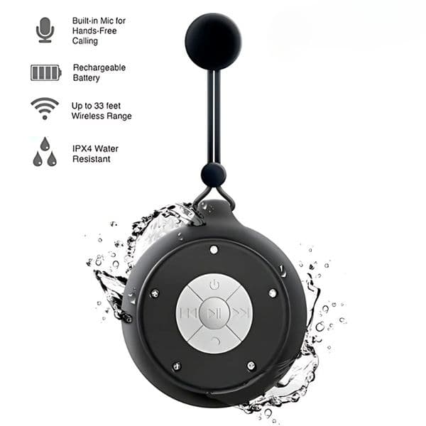 1PC Portable Wireless Bluetooth Speaker Mini Outdoor Speaker Suction Cup Bathroom Waterproof Bluetooth Sound