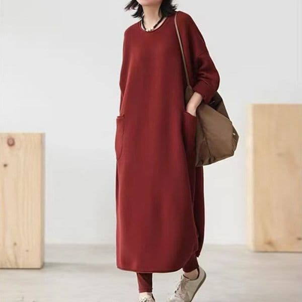 (118) New Spring and Autumn Fluffy Soft Long-sleeved Lace Ladies Dress