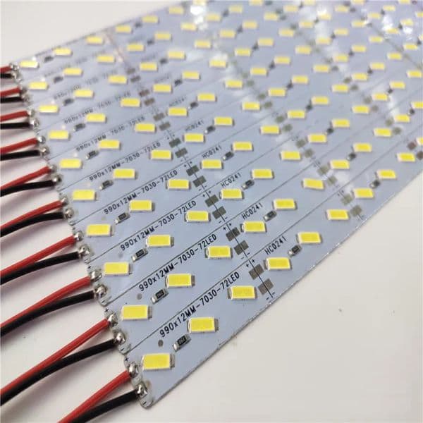 Hard LED Strip 7030 SMD Cool Warm White Rigid Bar 72 LEDs LED Light Non-waterproof DC 12V High Bright LED Strip LL