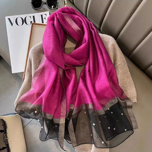 New summer imitation silk scarf --865920