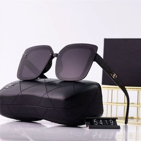 Women fashion square for women letter leg double beam frame outdoor driving alloy big sunglasses polarizing goggle with box