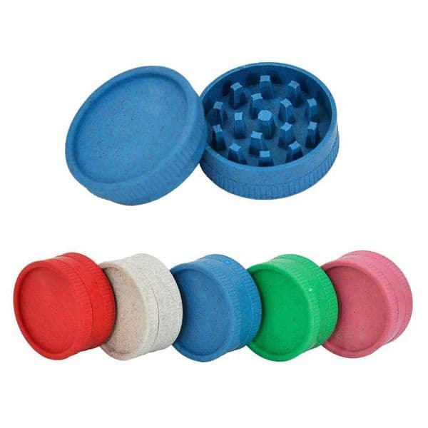 Biodegradable plastic herbal grinder article for smoking grass 2-layer tobacco flavoring crusher smoking accessories W250121