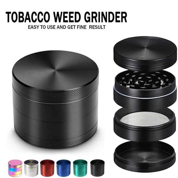 40/50/63mm 4 Layers Tobacco Grass Grinder Manual Zinc Alloy Material Dry Herb Crusher Machine for Smoking Pipe Accessories W250121