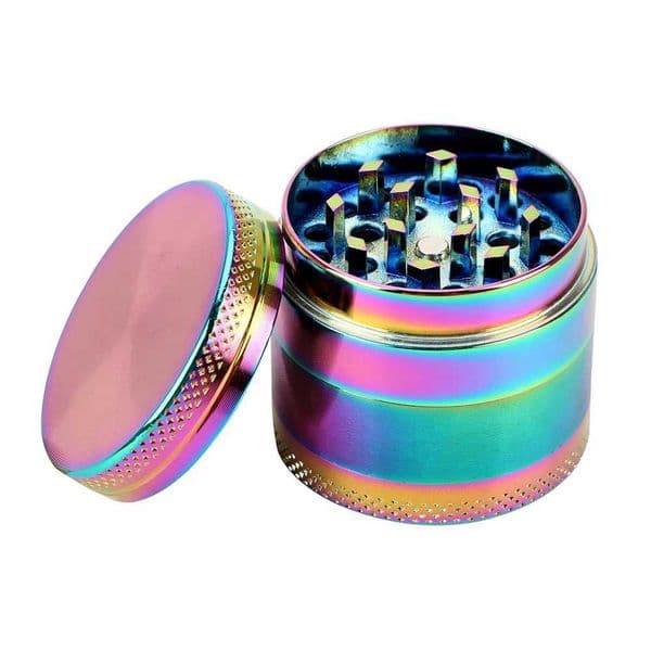 Cigar accessories Rainbow tobacco grinder Pipe accessories Handwheel 40mm 4-layer zinc alloy spice cutter W250121