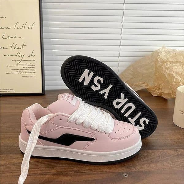 High Looks Korean Version Niche Pink Bread For Women's Instagram Trend 2025 Autumn New Item Student Versatile Casual Board Shoes