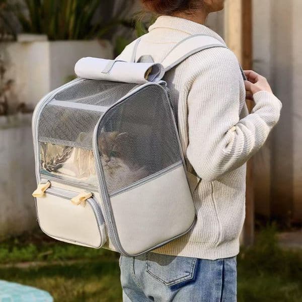 Fat cat travel bag, breathable and outdoor use, large capacity backpack for cats, portable pet supplies