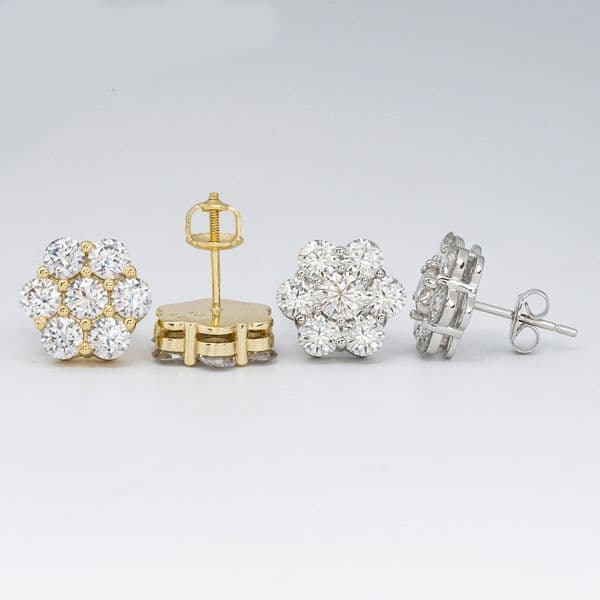 stud earrings designer for women 925 sterling silver pass diamond tester vvs1 D color flower moissanite earrings mens gold earring jewelry valentines day gift