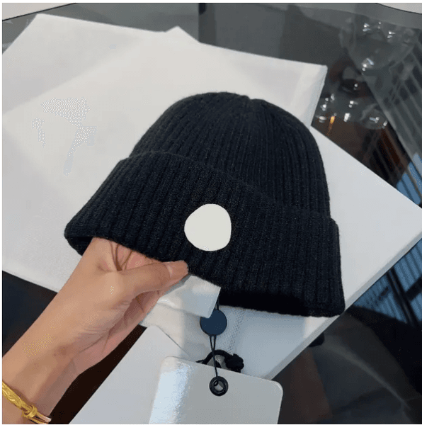Plaid beanie designer hats for men knitted bonnets winter hat fall thermal skull cap casual travel classical beanies black grey keep warm
