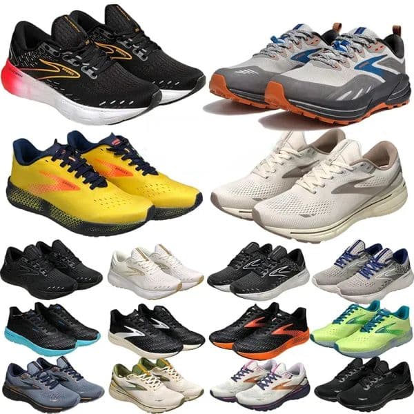 2025 brooks glycerin Gts 20 Ghost 15 16 running shoes for men women designer sneakers hyperion tempo triple black white yellow mens womens outdoor sports trainers