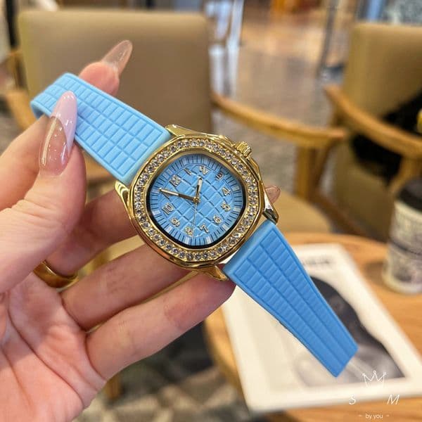 luxury womens watch diamond bezel 36mm rubber strap designer lady wrist watches for women's Christmas Valentine's Mother's Day Gift high quality