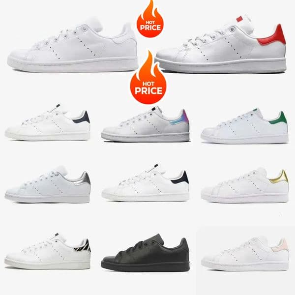 Classic Stan Smith Superstars Running Shoes Men Women Trainers Triple Black White Red Silver Green Pink Navy Blue Sports Designer Jogging Sneaker