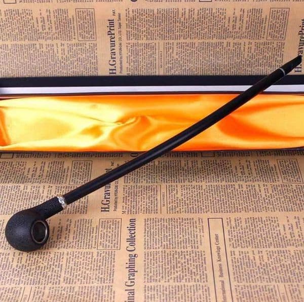 Hookahs Long fine rod resin pipe, grit, grain grain, slip proof, heat-resistant hammer, curved tobacco