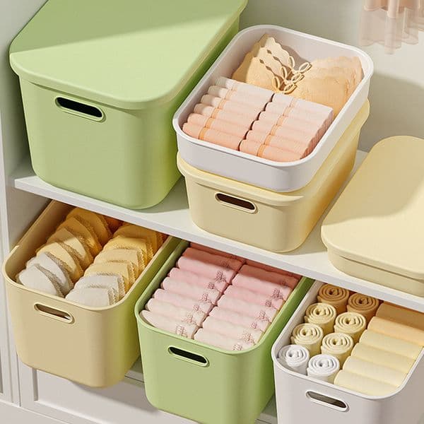 Miscellaneous storage box, toy and snack organiser, wardrobe, living room, home desktop storage box, plastic