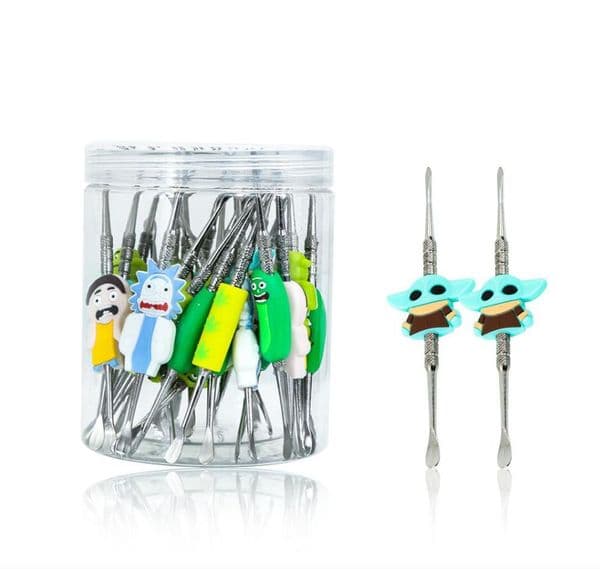 PIPE metal with silicone can cigarette oil spoon cartoon decorative cigarette set