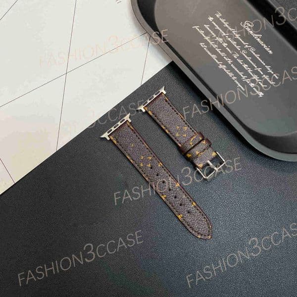 Straps For Apple Watch Band Designer Smart Watch Strap Fashion pu Leather Bracelet Compatible with Ultra Series 8 s10 Iwatch 38 40 42 45mm 49MM Smartwatch