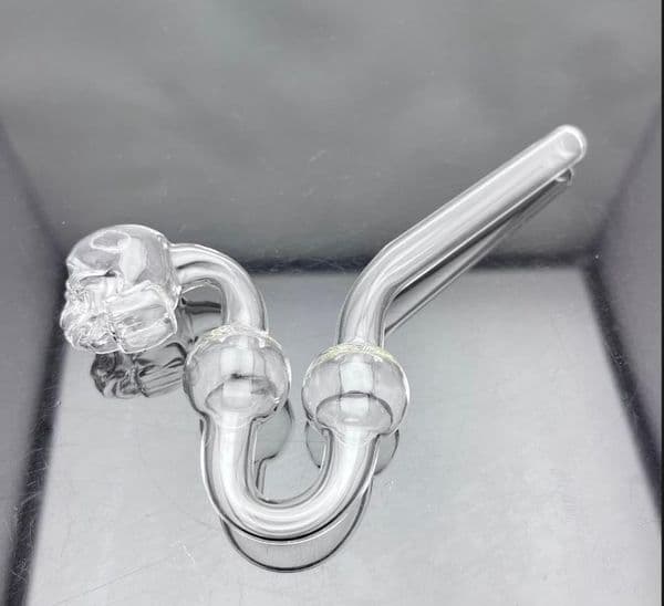 Glass Bowl Pipes Male Joint Colour Funnel Bowls Smoking Transparent ghost shaped glass pipe with big bubble