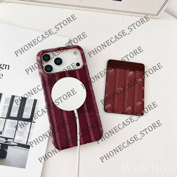Top Designer iPhone Phone Case 17 16 Pro Max MagSafe Leather Card Holder Poacket Hi Quality Purse 19 18 17promax 17pro 17Air 16pro 15 15pro 14pro 14 13pro 13 with Box 730