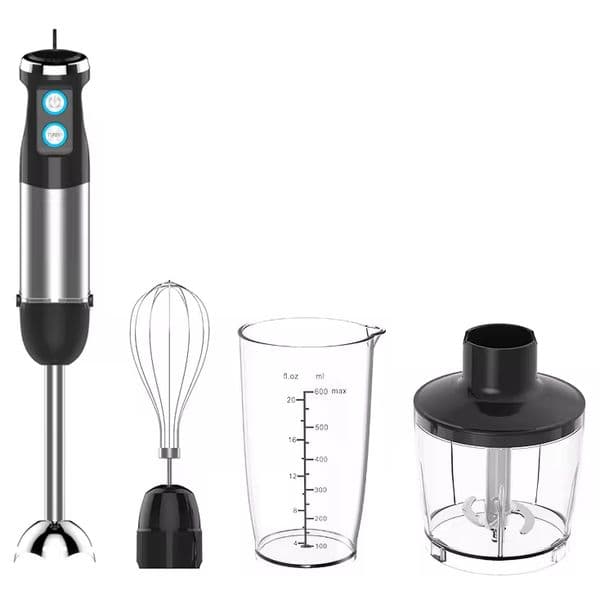new design mini hand blender electric handheld 400w stick blender multifuncional portable food processor with vary accessories egg beater meat grinder