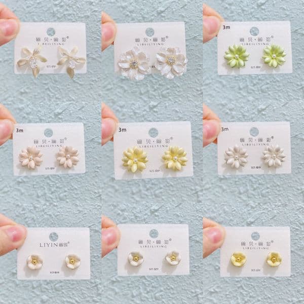 Free Shipping Designer Luxury Jewelry Liyin Dopamine Glaze Baking Enamel Earrings Niche Spring Summer Sweet Exquisite S925 Silver Needle Earrings