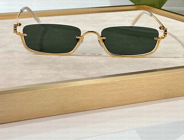 Half Frame designer Sunglasses for women Gold sunglasses gg1604 Y2K Women Men polarized eyeware Summer Shades Sunnies outdoor sun Glasses UV400 Eyewear with box