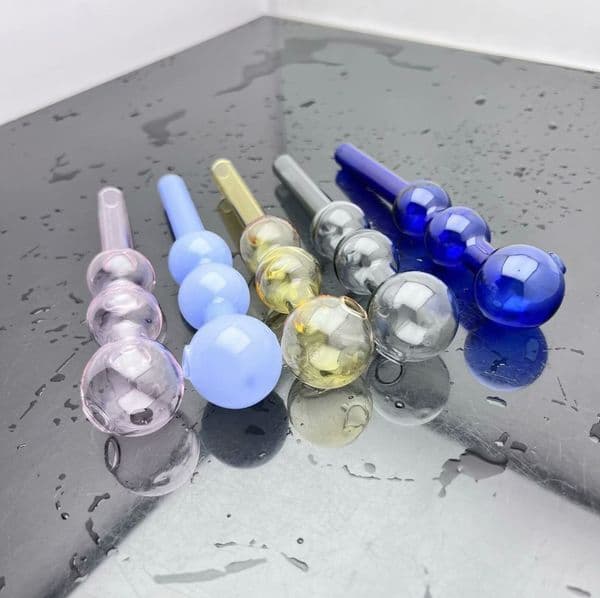 Smoking pipes Ball Glass Oil Burner Pipe Smoking Bowl Water Hookahs Bongs Extended gourd colored glass pipe with European and American smoking accessories