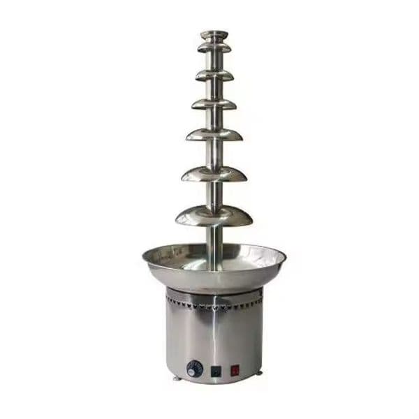 5 tier stainless steel chocolate fondue fountain machine electric commercial dessert melter for wedding party buffet diy with chocolate kit