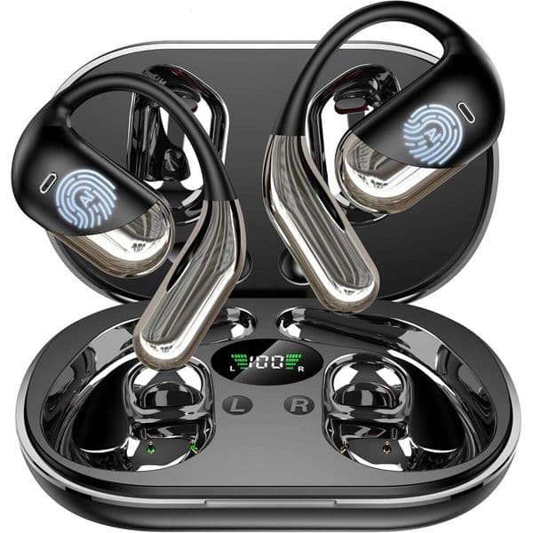 Paekole AI Translator Real-Time 144 Languages Accents, 3-in-1 Open Ear Wireless Bluetooth Earbuds with Charging Case, Spanish/English Audfonos Traductores, iOS