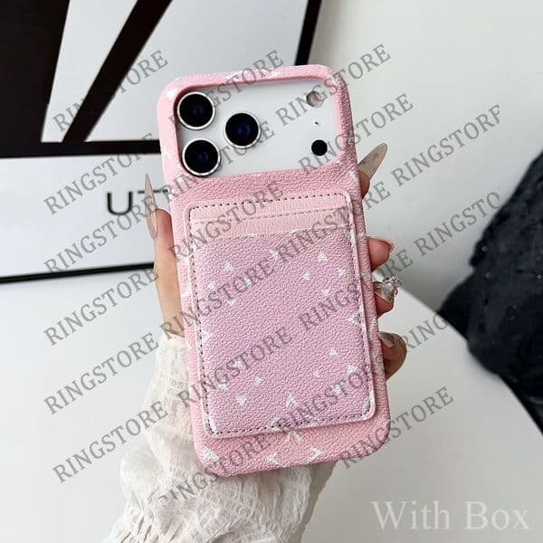 MagSafe Designer iPhone Phone Case 17 16 Pro Max Beautiful Designer Leather Card Cases for 19 18 17promax 16promax 16pro 15pro 15 14 14pro 13pro 13 Promax Plus with Box