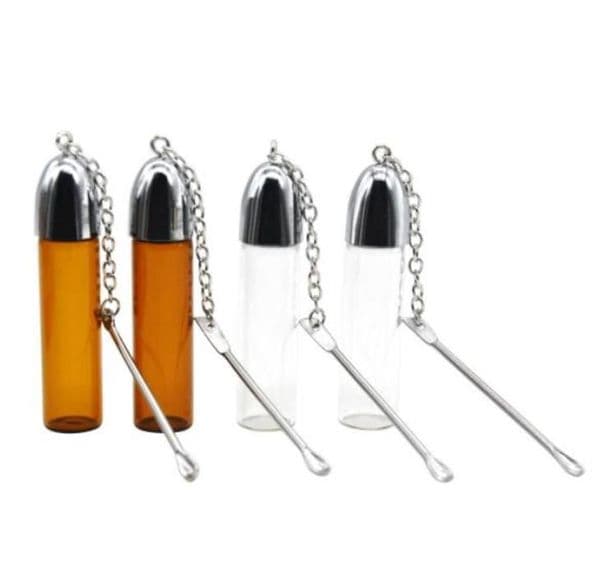 The manufacturer supplies 72mm glass small storage box snuff bottle portable storage box with tobacco spoon in stock