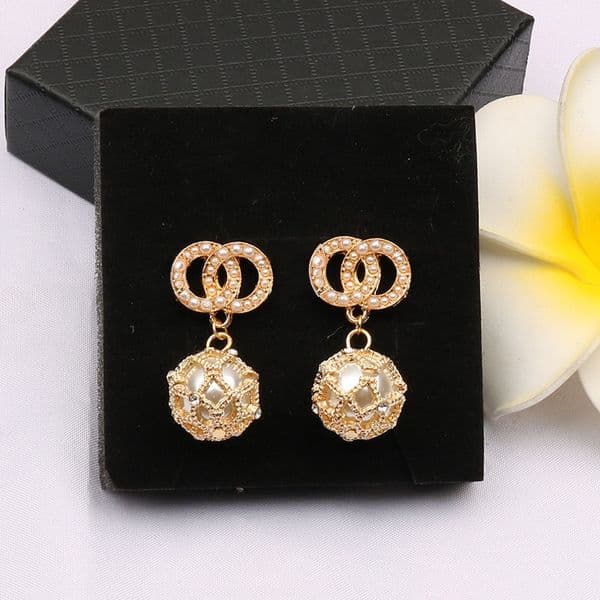 Pearl Dangle Earrings Designer For Woman Earring Luxury Brand Letter Designer Earrings Wedding Party Gift