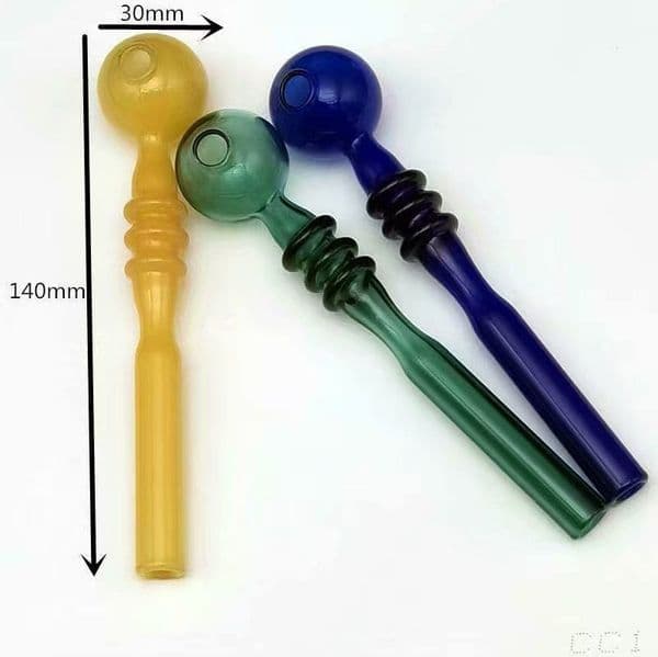 Smoking pipes Ball Glass Oil Burner Pipe Smoking Bowl Water Hookahs bongs Colorful three wheeled ball direct fired pot