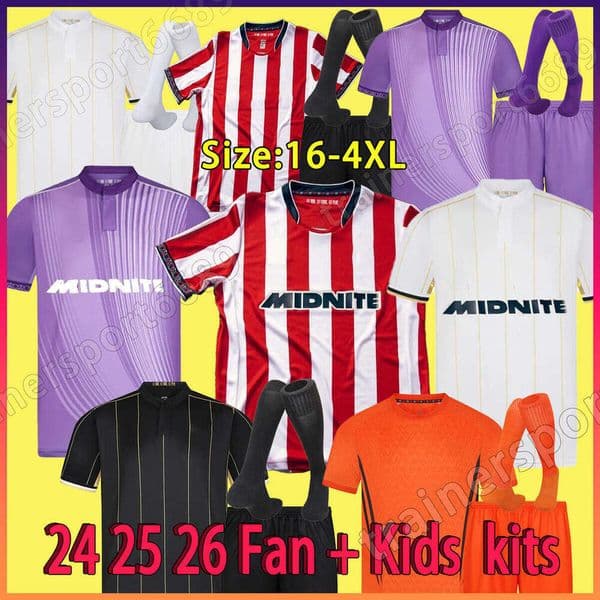 S-4XL Sheffield 25 26 soccer jerseys HAMER 2025 26 men kids set CAMPBELL OHARE Sheffield uniteds football shirt kit top uniforms sets home away third Kid Kits