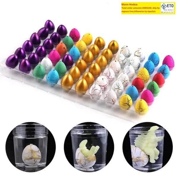 Dinosaur Egg Soaking Novelty Games Hatching In Water Expansion Toy Small Size Eggs Absorbent Growing Dinosaurs Animals Kids Gifts Creative Educational Toys LL