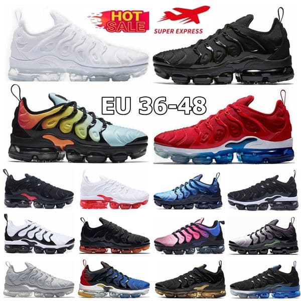 Big Size 48 Tn Plus Running Shoes Designer Tns Men Women Chaussures Active Fuchsia Eagles Triple White Black Gold Laser Orange Chaussure Outdoor Sports Sneakers