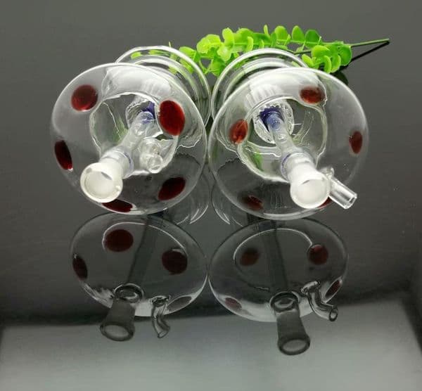 Smoking Pipes Hot-selling color-dotted mushroom glass cigarette kettle Wholesale Bongs Oil Burner