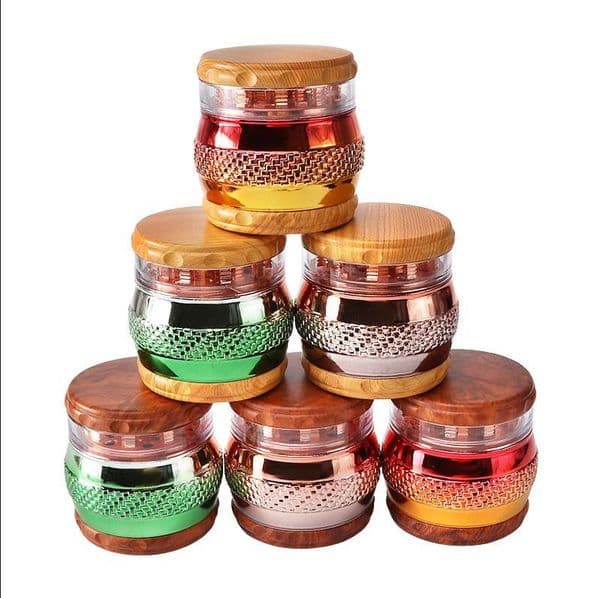 Smoking Pipes New resin smoke grinder, four layer gradient grid grinder