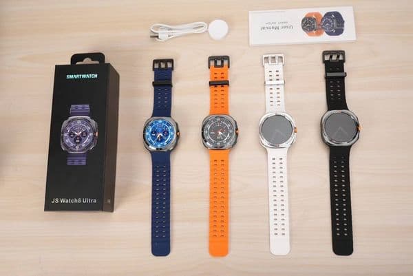 JS 8 Ultra GPS Compass Smart Watch Outdoor Sports Man AMOLED BT Call IP68 Galaxy 7 Upgraded Smartwatch