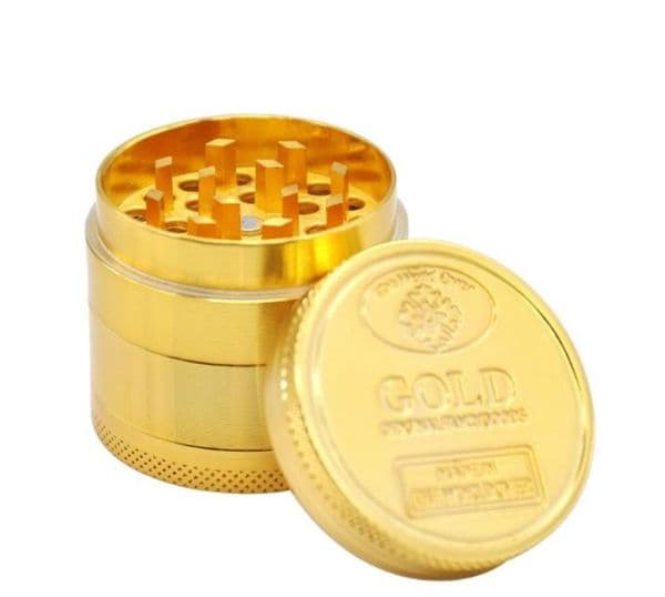 Smoking Pipes The new metal smoke grinder diameter 40mm four layer zinc alloy gold grinding