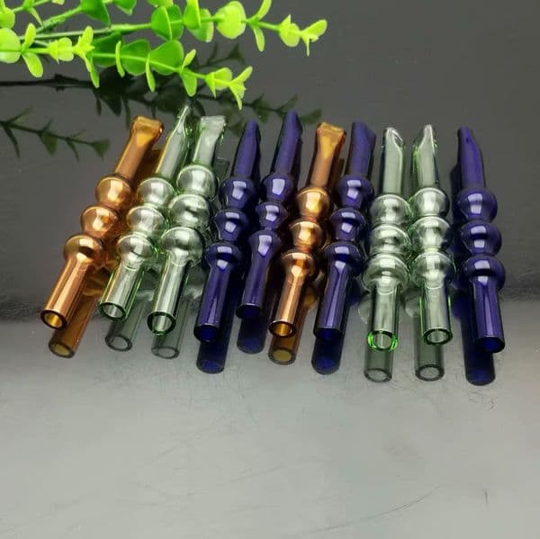 Glass Oil Burner Pipes hookah Glass Smoking bongs Smoke Pipes 3 continuous glass suction nozzles