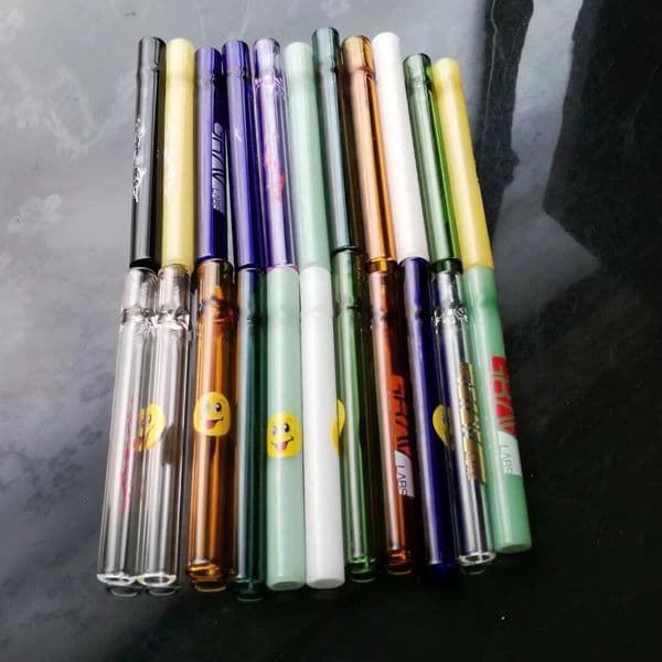 Glass Oil Burner Pipes hookah Glass Smoking bongs Smoke Pipes Colorful logo glass straw, new smoking accessory nozzle