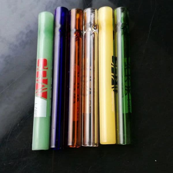 Glass Oil Burner Pipes hookah Glass Smoking bongs Smoke Pipes Colored logo glass straw, new smoking accessory nozzle