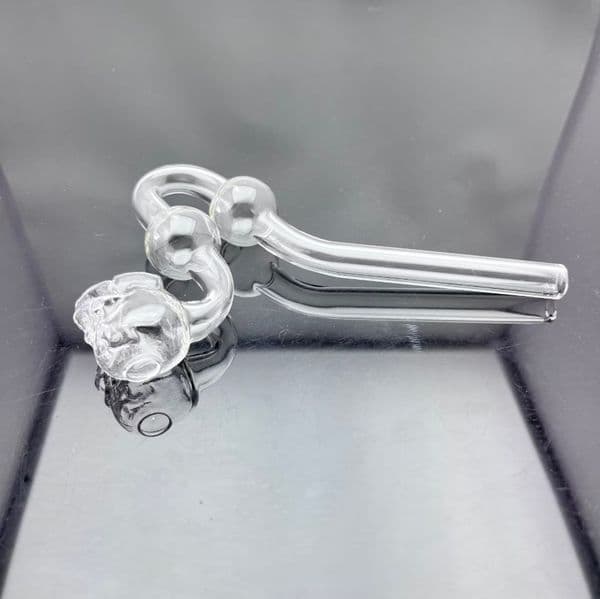 Glass Oil Burner Pipes hookah Glass Smoking bongs Smoke Pipes Classic transparent double bubble skull smoking set