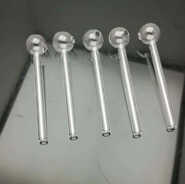 Glass Oil Burner Pipes hookah Glass Smoking bongs Smoke Pipes Transparent long pot with a length of 15cm, soaking 3cm