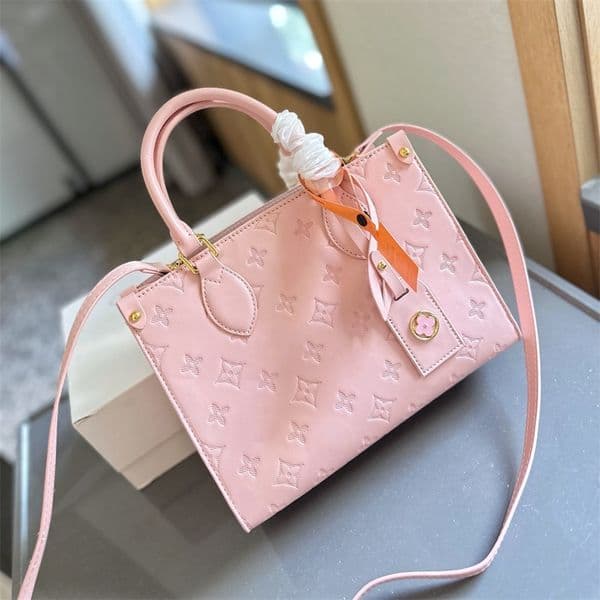 Woman Emboss Tote Bag designer handbag shoulder bags floral cross body bag fashion mini totes Leather 10A