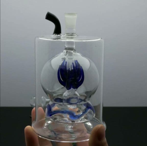 Glass Oil Burner Pipes hookah Glass Smoking bongs Smoke Pipes Big bellied colored ball filter glass water bottle
