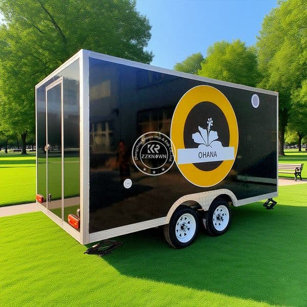 Street Mobile Pizza Ice Cream Carts Concession Hot Dog Coffee Food Vending Cart Trailer Concession Food Truck For Sale