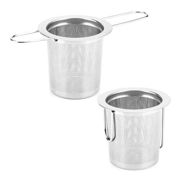Mesh Tea Infuser Reusable Tea Strainer Teapot Stainless Steel Loose Tea Leaf Filter Folding Handle Drinkware Kitchen Tools LX5210