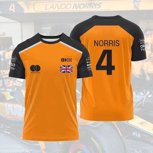 Men's T-shirts 2025 New F1 Summer Mens Lando Noorriiss Driver Outdoor Sports Racing T-shirt Quick Drying Bicycle Riding Clothing AZF7