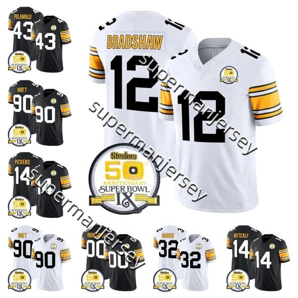 Jack Sawyer 33 DK Metcalf 14 T J Watt 90 George Pickens 14 Najee Harris 22 Troy Polamalu 43 Terry Bradshaw Franco Harris 32 Jerome Bettis Russell W