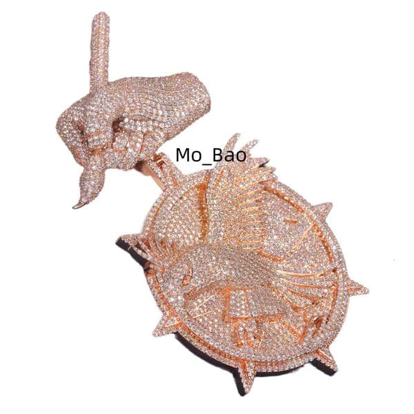 925 Sterling Silver Moissanite Disc Pendant Luxury Pendants Charms